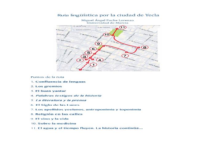 RUTA LINGSTICA DE YECLA