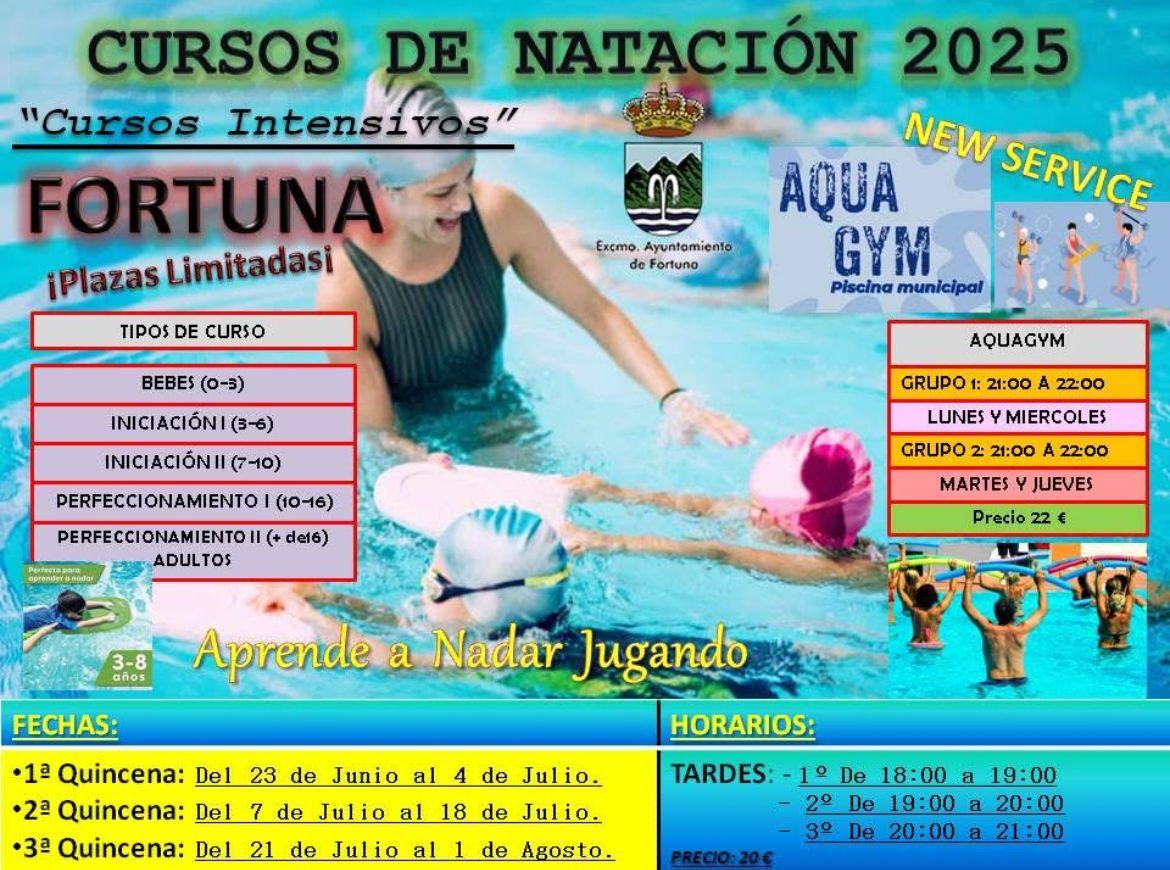 CURSOS DE NATACIÓN 2025 CURSOS DE NATACIÓN 2025