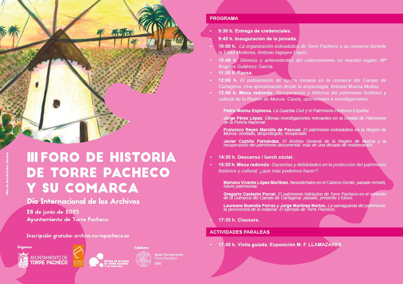 III FORO DE HISTORIA DE TORRE PACHECO Y SU COMARCA III FORO DE HISTORIA DE TORRE PACHECO Y SU COMARCA