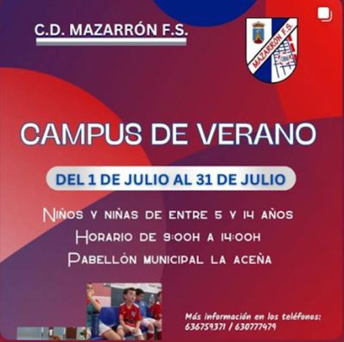 CD MAZARRÓN FS ORGANIZA SU CAMPUS DE FÚTBOL SALA CD MAZARRÓN FS ORGANIZA SU CAMPUS DE FÚTBOL SALA