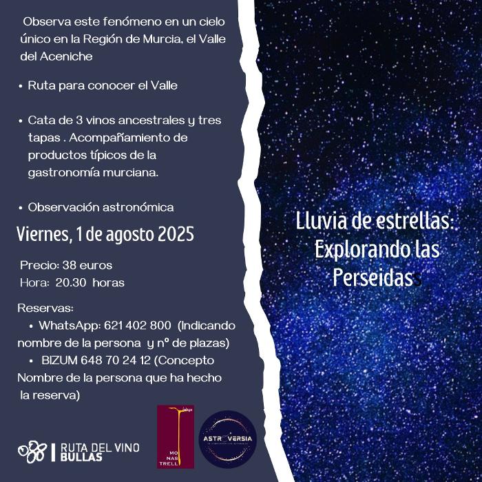 LLUVIA DE ESTRELLAS CON DEGUSTACIÓN DE VINOS LLUVIA DE ESTRELLAS CON DEGUSTACIÓN DE VINOS