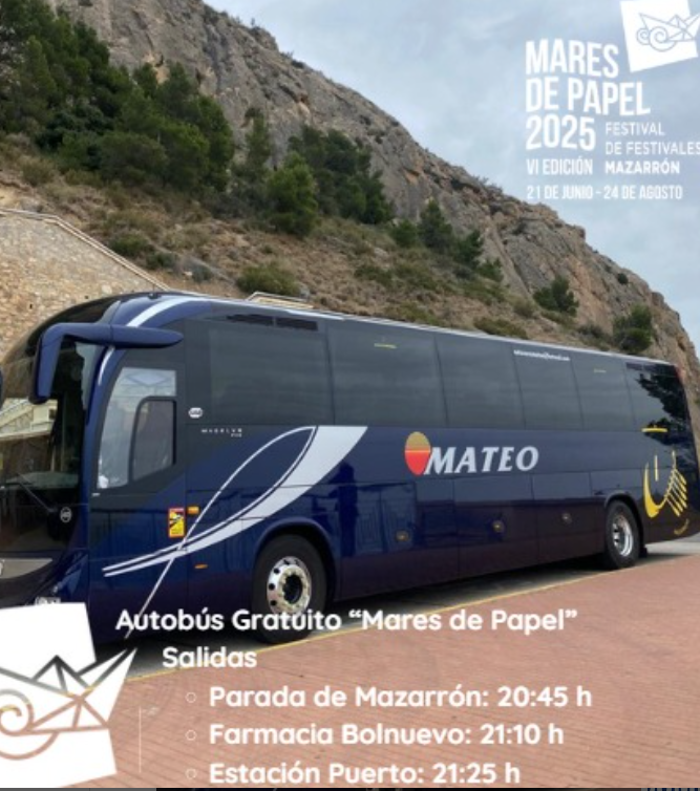 Transporte gratuito para el festival Mares de Papel Transporte gratuito para el festival Mares de Papel
