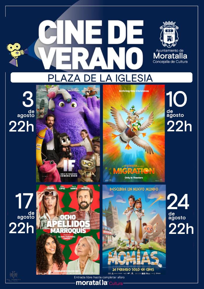 Cine de verano durante el mes de agosto 2025