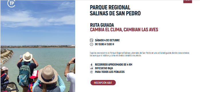 RUTA GUIADA: CAMBIA EL CLIMA, CAMBIAN LAS AVES