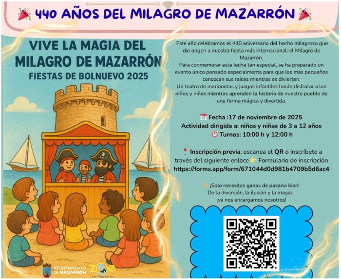 Vive el Milagro de Mazarrn, fiesta infantil 