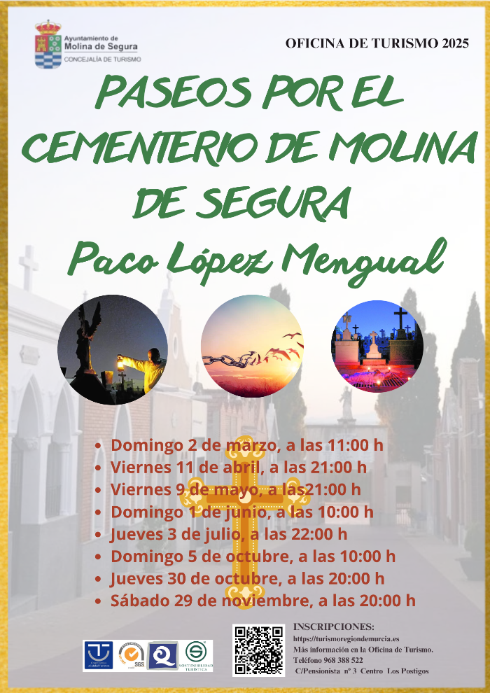PASEOS POR EL CEMENTERIO. VISITA TEATRALIZADA.   20:00 HORAS