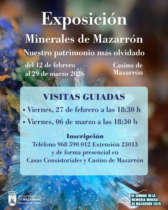 Visitas guiadas gratuitas a la exposici�n de minerales de Mazarr�n