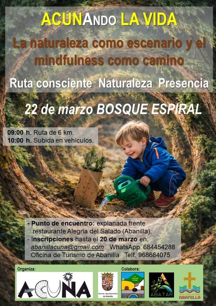 Ruta consciente y mindfulness en el bosque espiral de balonga