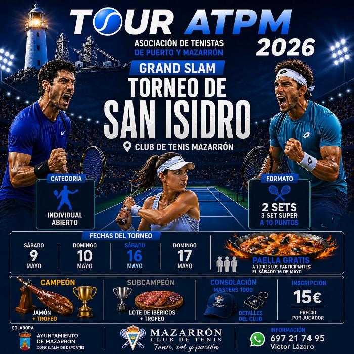 Torneo de tenis. Fiestas de san isidro en la bah�a de Mazarr�n 
