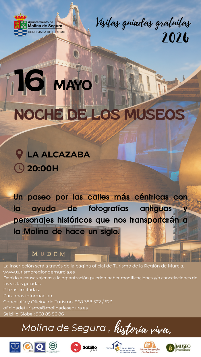 Visita guiada gratuita  d�a de los museos. dia 16 de mayo. 20:00 horas