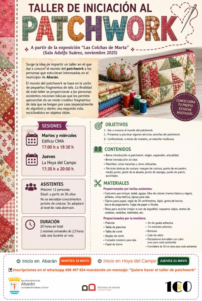 Taller de iniciaci�n al patchwork