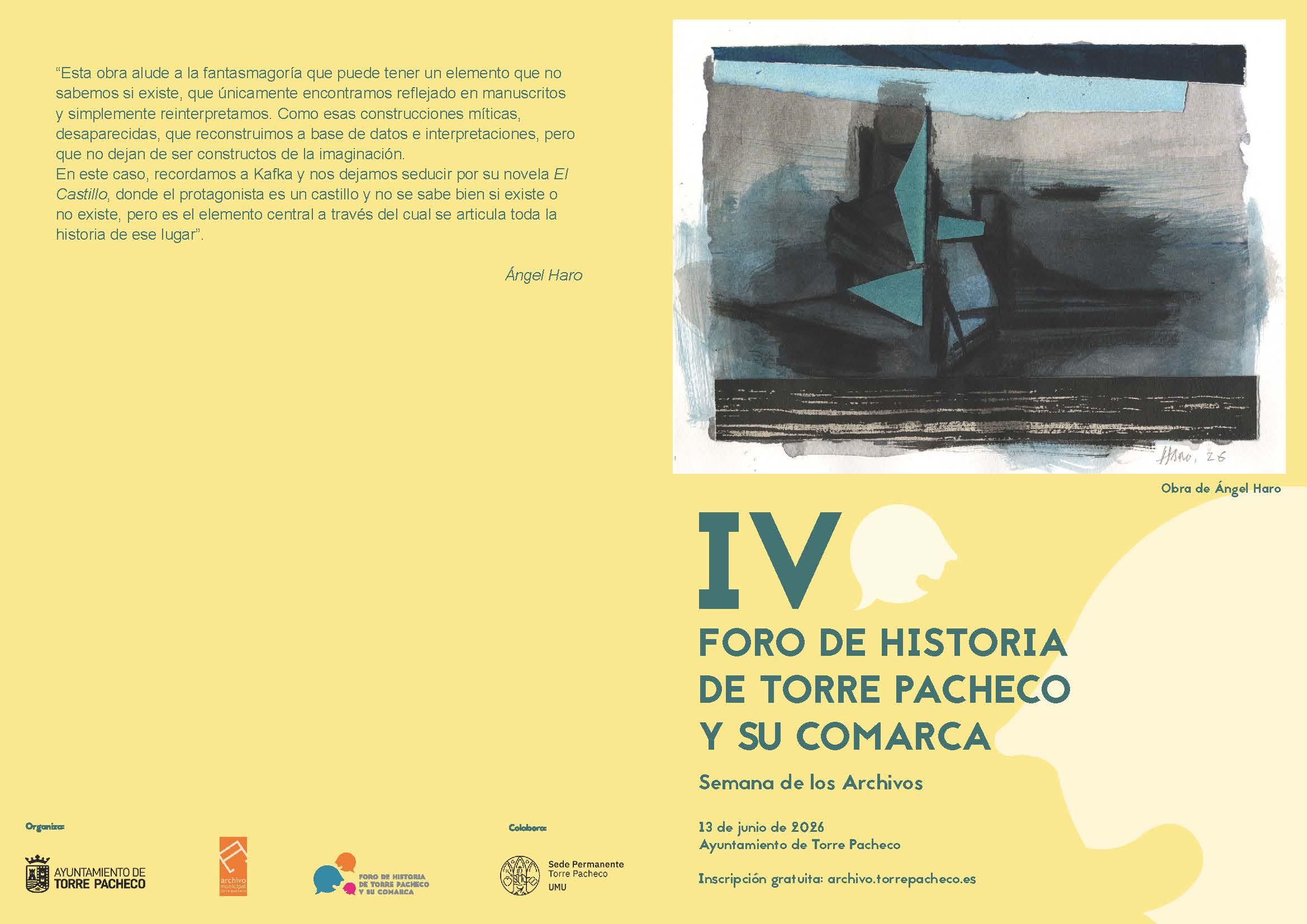 Iv foro de historia de Torre Pacheco y su comarca