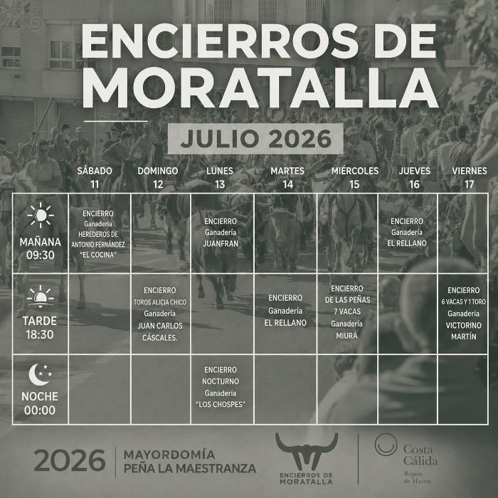Calendario de encierros por vereda, Festividad del stmo. Cristo del rayo 2026