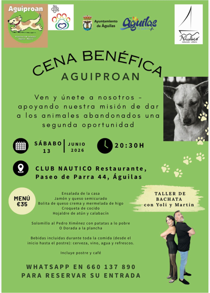 Cena a beneficio de aguiproan 