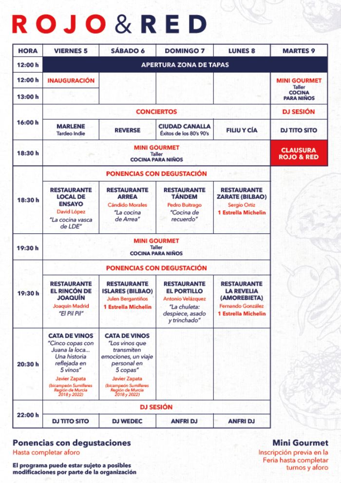   Programaci�n jornadas gastron�micas de Mazarr�n 2026