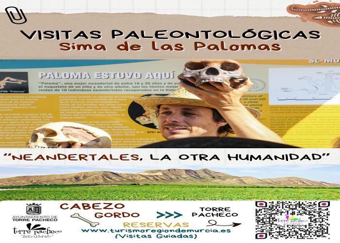 Visita paleontol�gica a la sima de las palomas. neandertales, la otra humanidad (cabezo gordo) 13 junio 2026 
