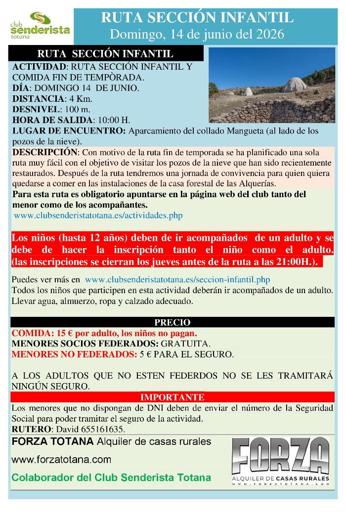Ruta infantil del club senderista Totana