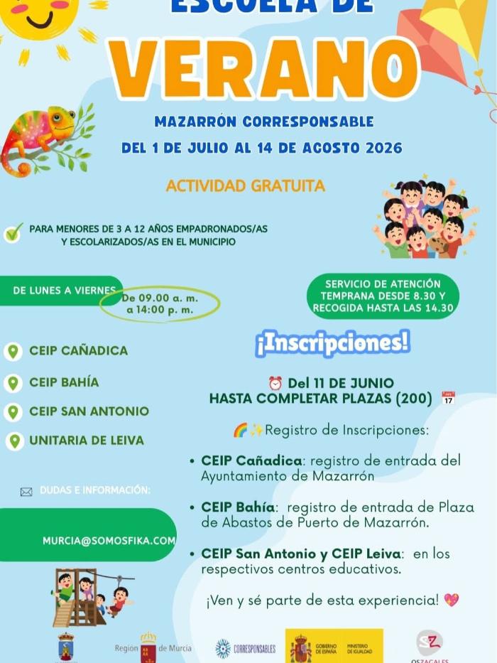 Escuela de verano 2026 en Mazarr�n