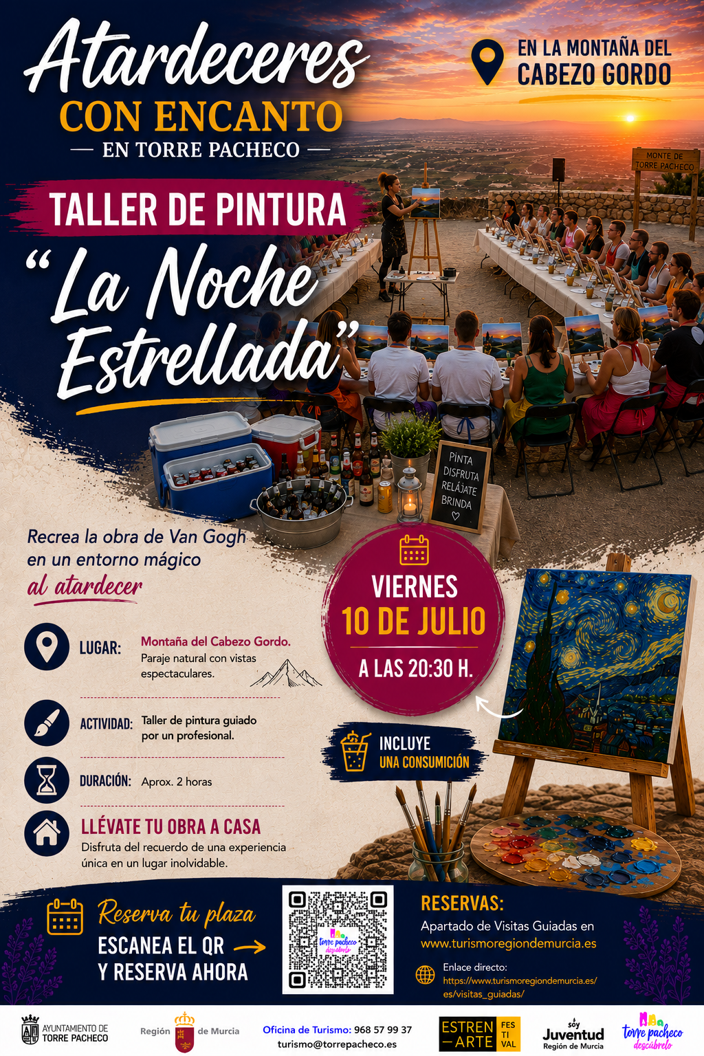 Atardeceres con encanto: taller de pintura 