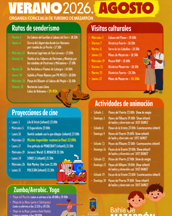 Programaci�n tur�stica - agosto