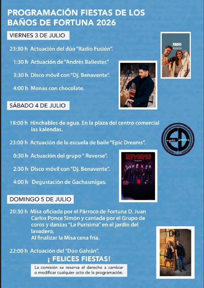 Fiestas de los bA�os de Fortuna