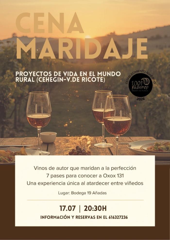 CENA MARIDAJE. PROYECTOS DE VIDA EN EL MUNDO RURAL