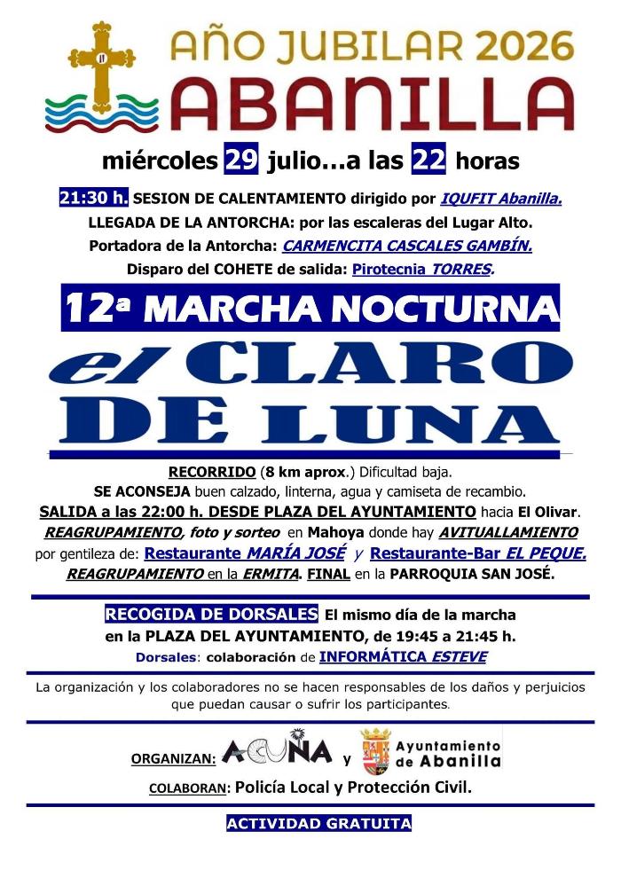 12 marcha nocturna el claro de luna