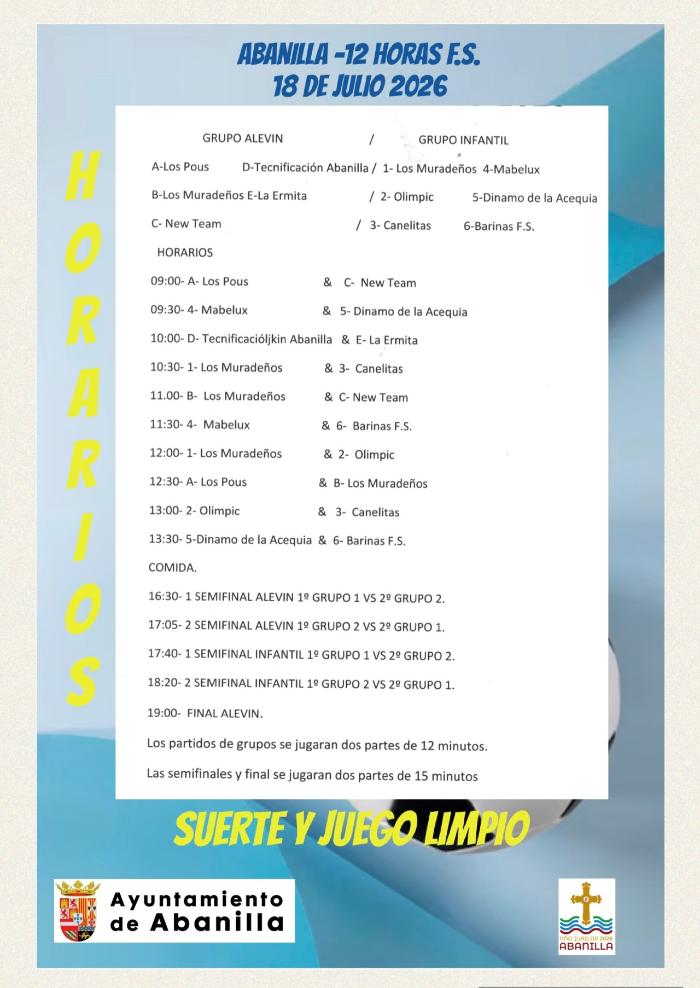 Campeonato local. 12 horas f.s. Abanilla