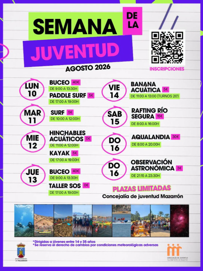 Semana de la juventud 2026 en Mazarr�n