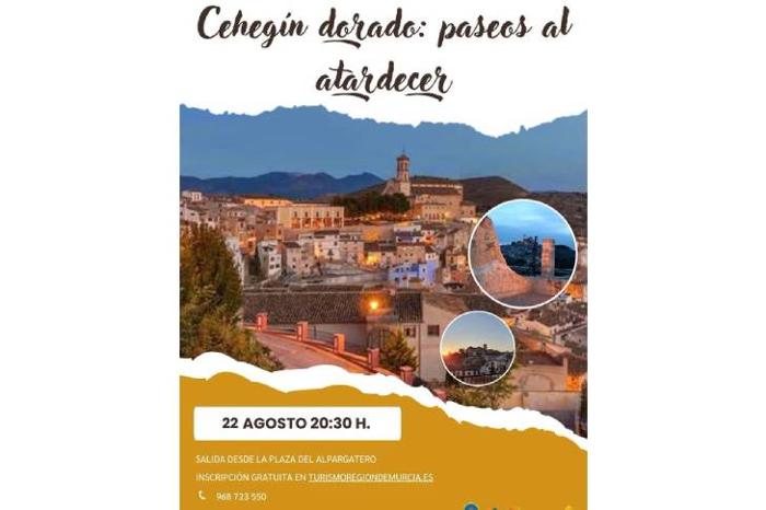 Cehegin dorado. paseos al atardecer