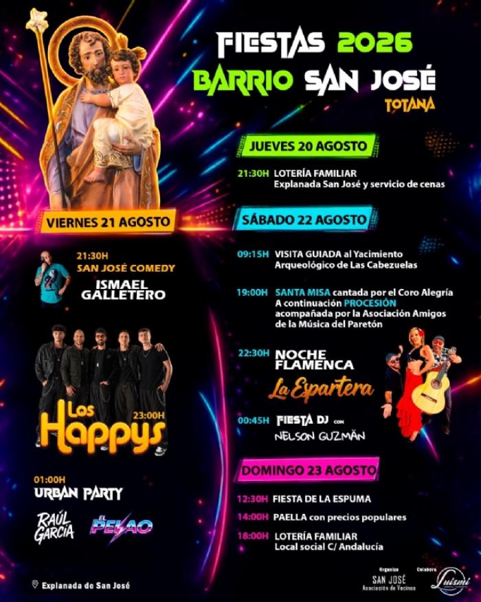 Fiestas 2026 del barrio de san jos� en Totana