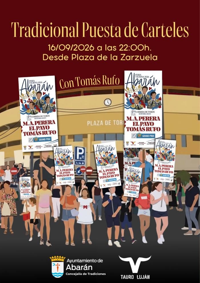Tradicional puesta de carteles