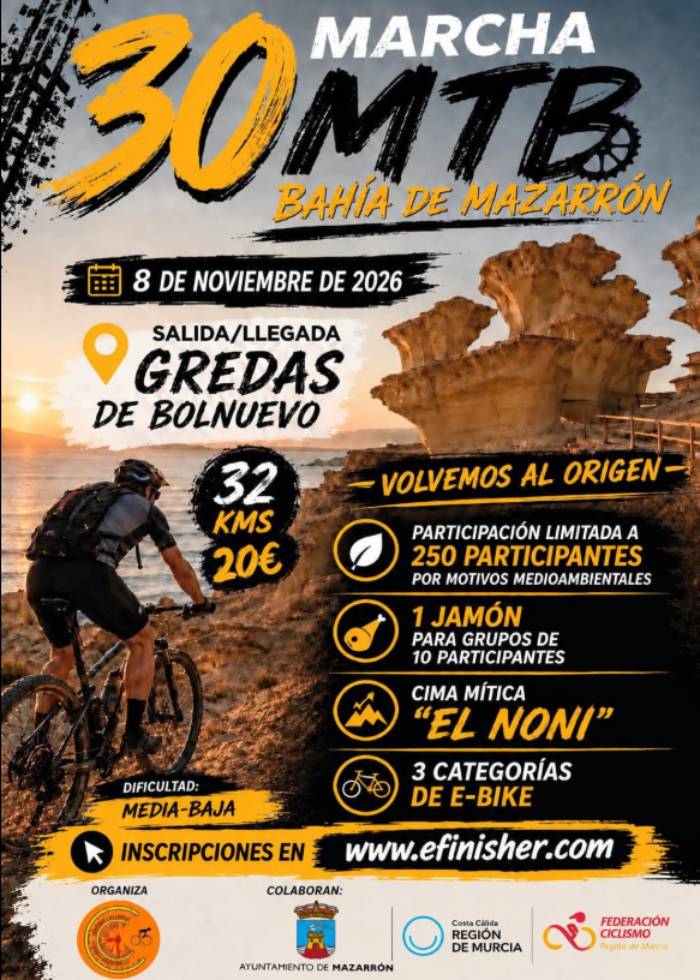  30 marcha mtb bah�a de Mazarr�n