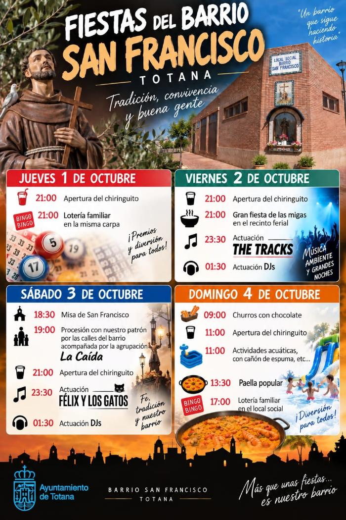 Fiestas del barrio de san francisco en Totana