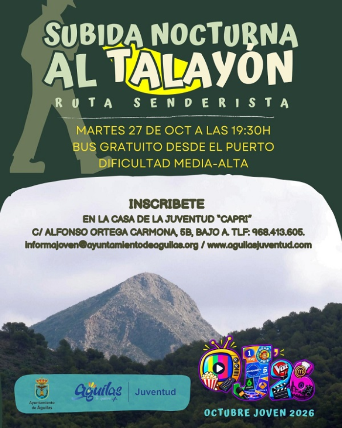 Subida nocturna la talay�n. ruta de senderismo.