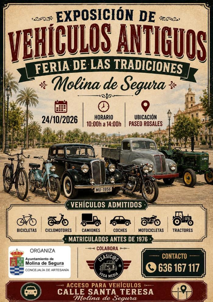 EXPOSICI�N DE VEH�CULOS ANTIGUOS EN FERIA DE LAS TRADICIONES