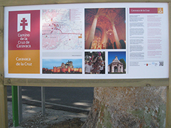 Town information board. Camino de Levante