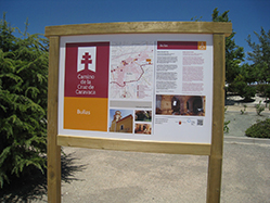Town information board. Camino de Levante