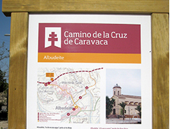 Town information board. Camino de Levante