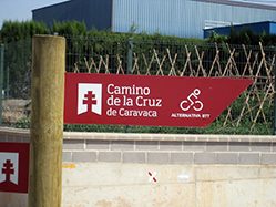 A similar post to the previous one with an arrow to indicate an alternative for mountain biking A similar post to the previous one with an arrow to indicate an alternative for mountain biking