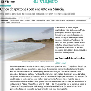 Cinco chapuzones con encanto en Murcia - El Viajero. El País Cinco chapuzones con encanto en Murcia - El Viajero. El País
