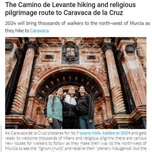 The Camino de Levante hiking and religious pilgrimage route to Caravaca de la Cruz
